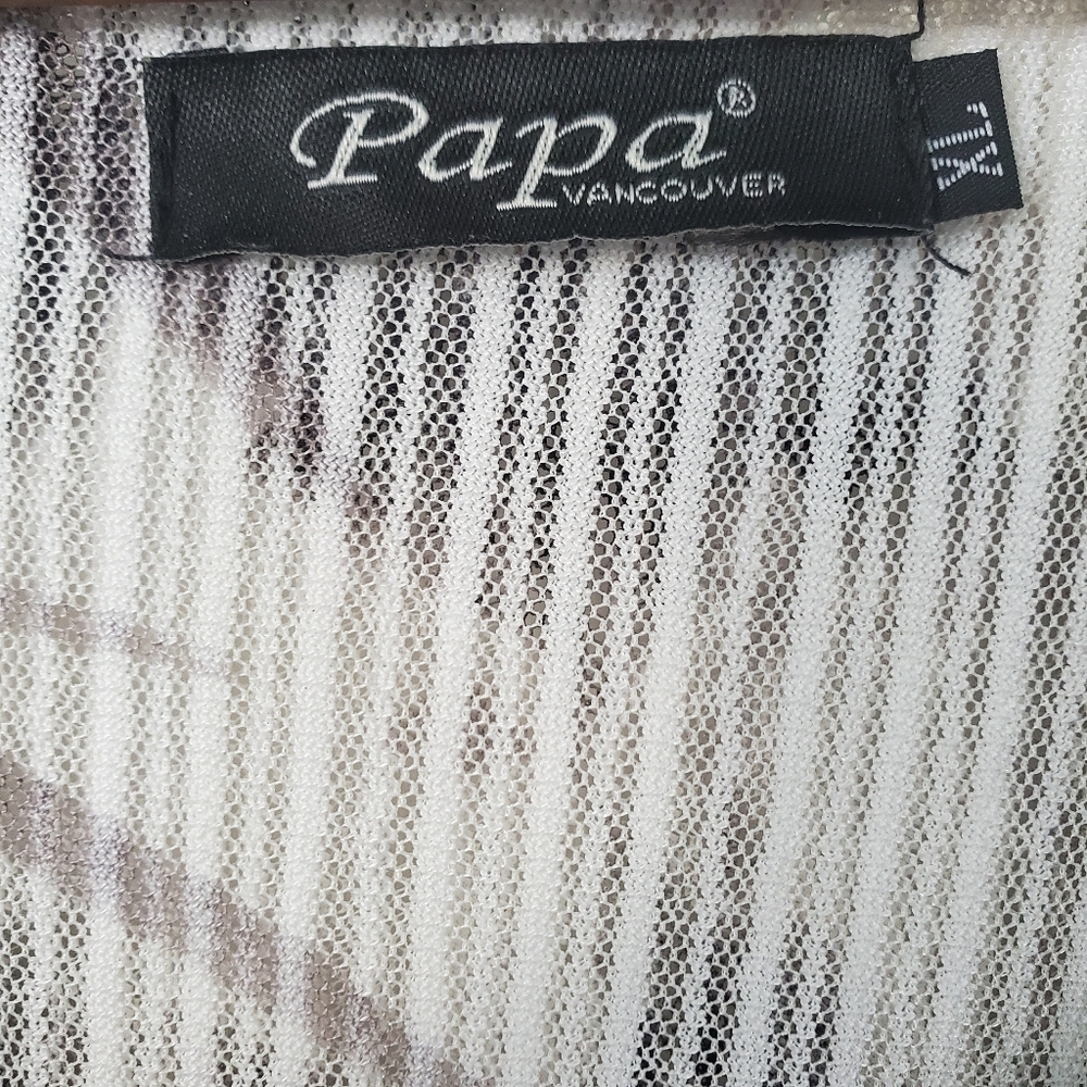 Papa Vancouver Sleeveless Top – Size XL – White/Black/Grey - Picture 4 of 4